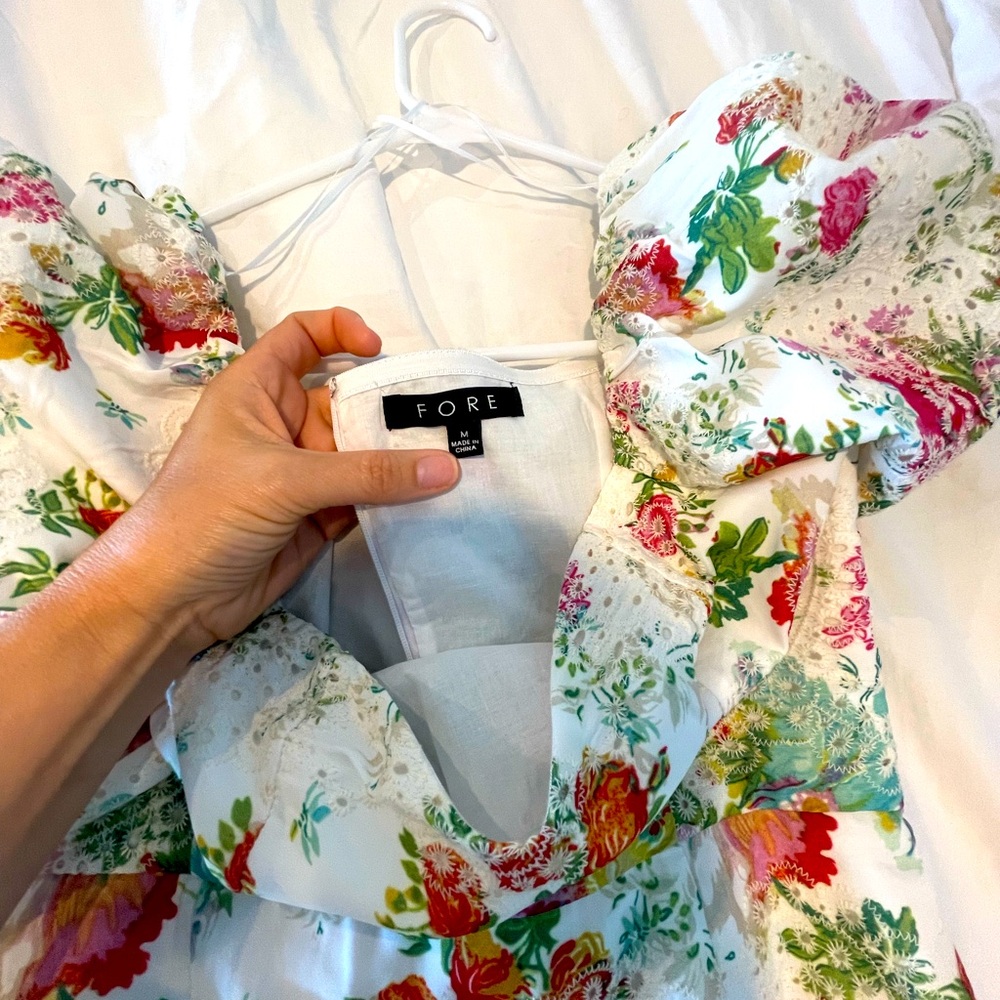Vici Dolls Dress Ariana Off The Shoulder Floral Mini Dress - Picture 4 of 4